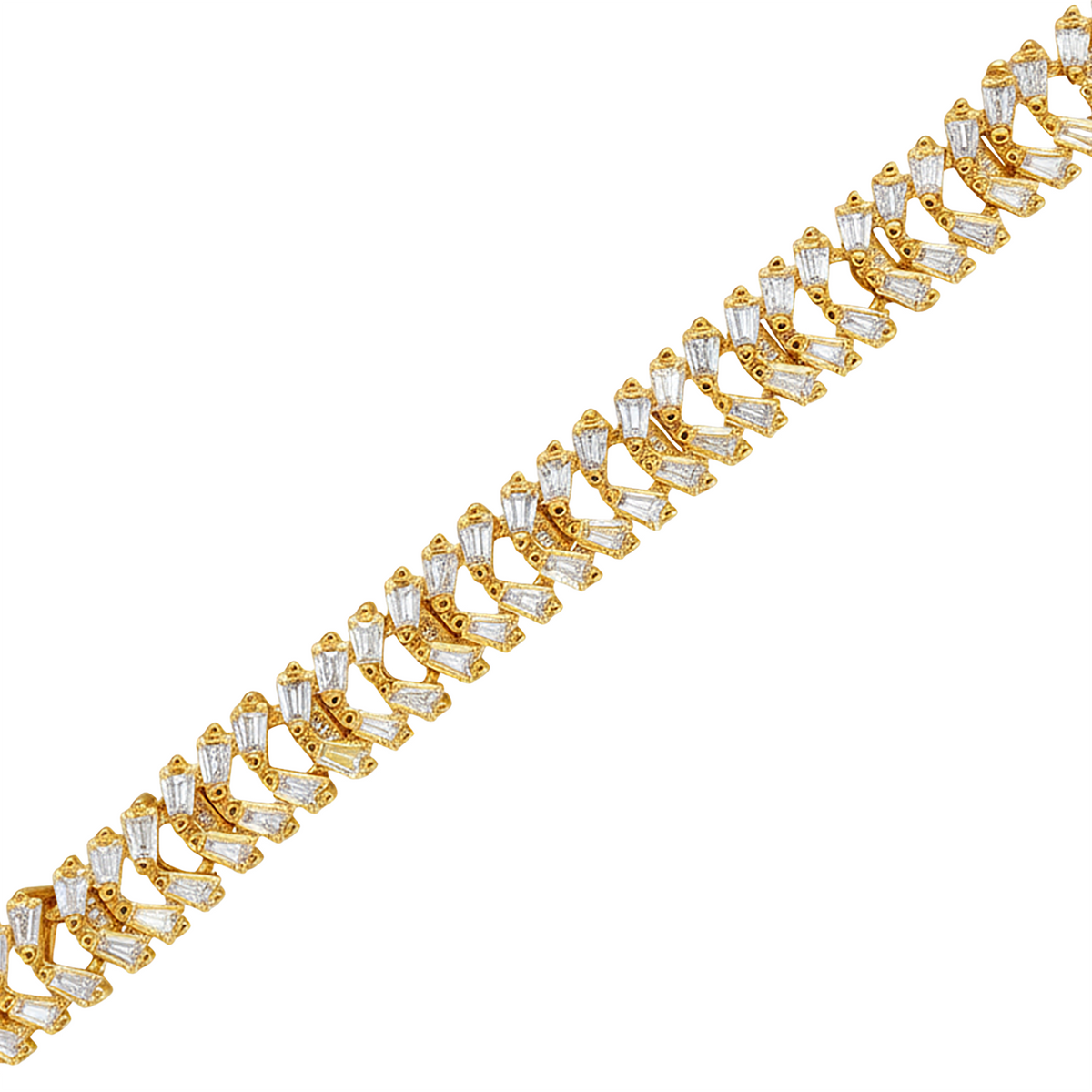 Maguelone 14K Gold Baguette Tennis Bracelet