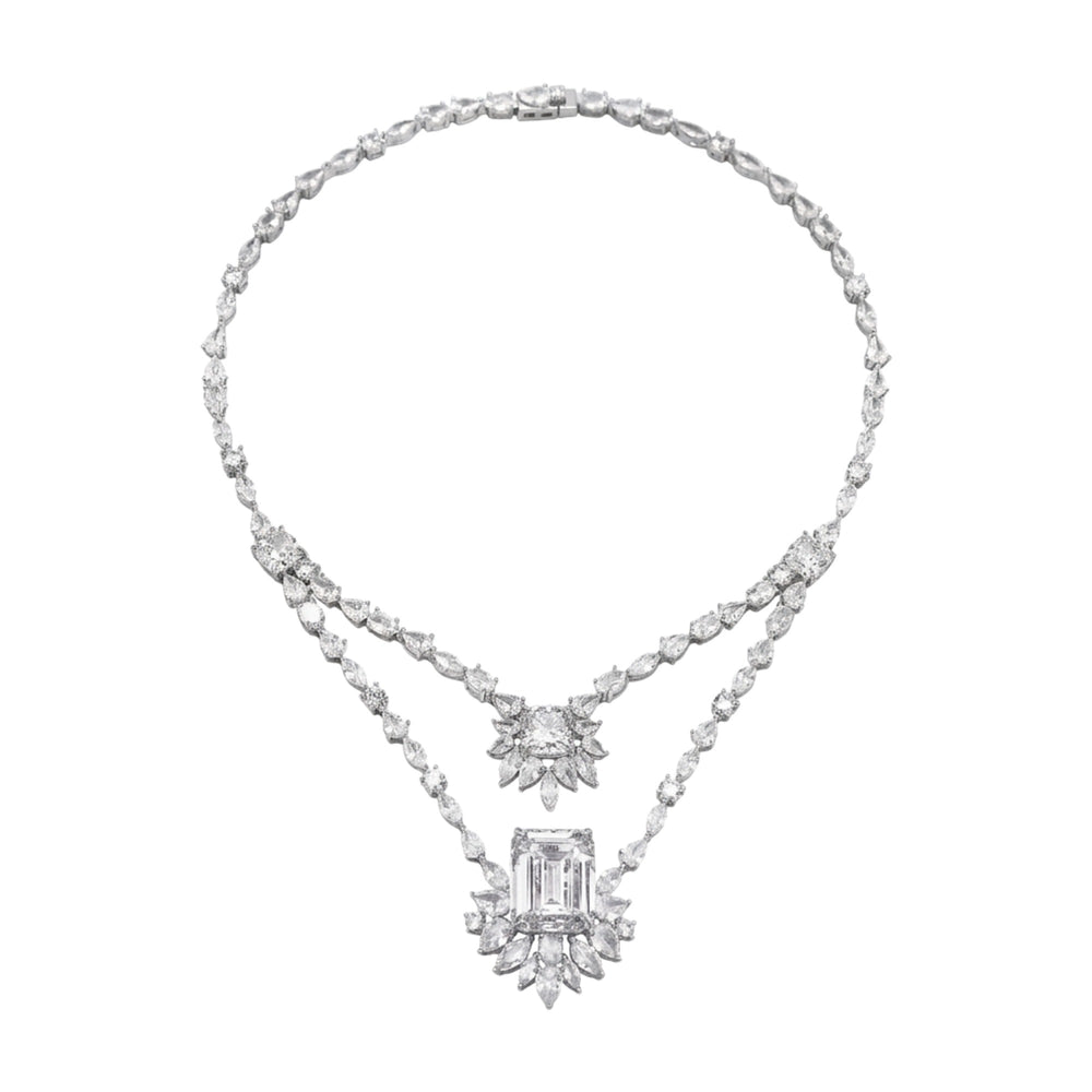 Maguelone Double-Layer Emerald Necklace