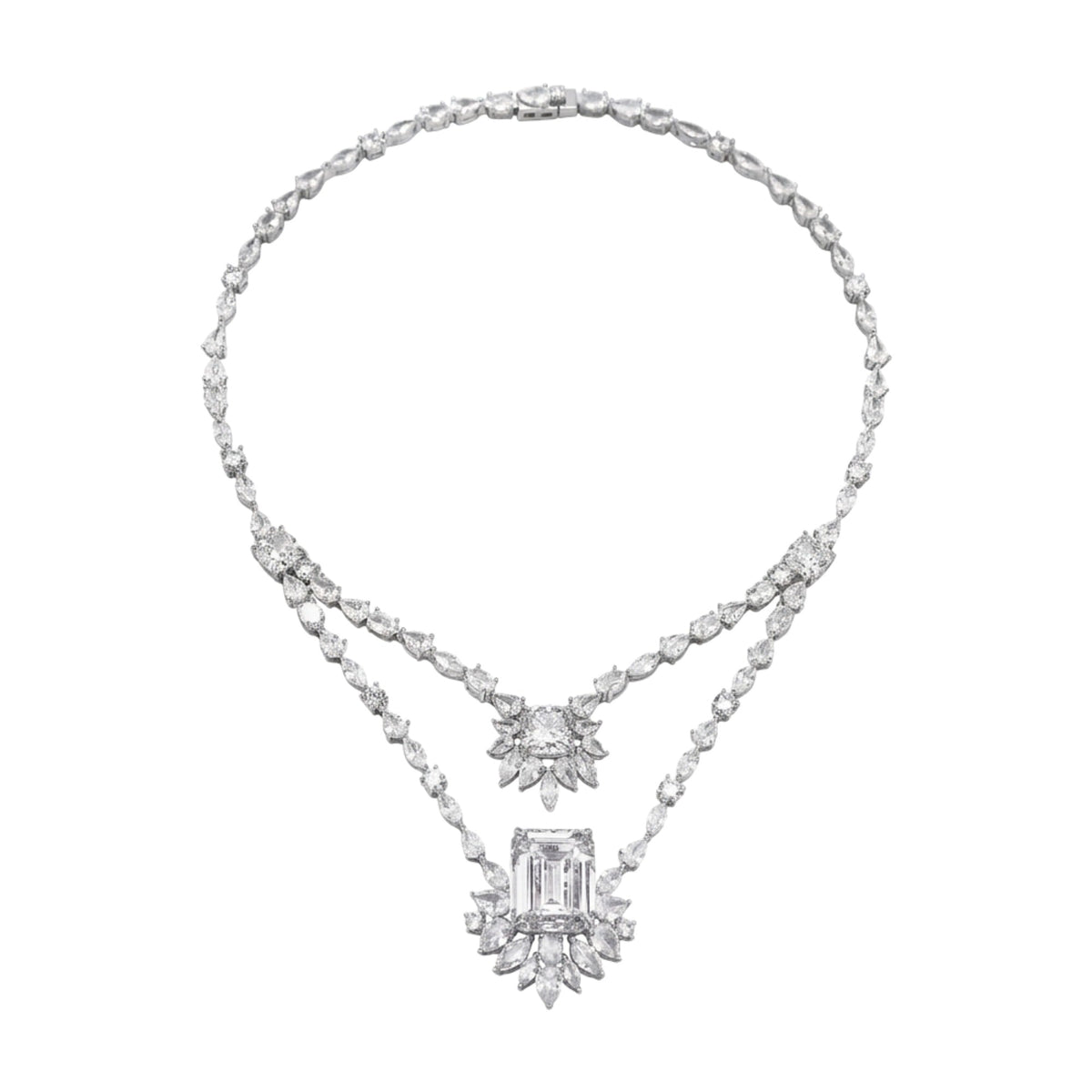 Maguelone Double-Layer Emerald Necklace
