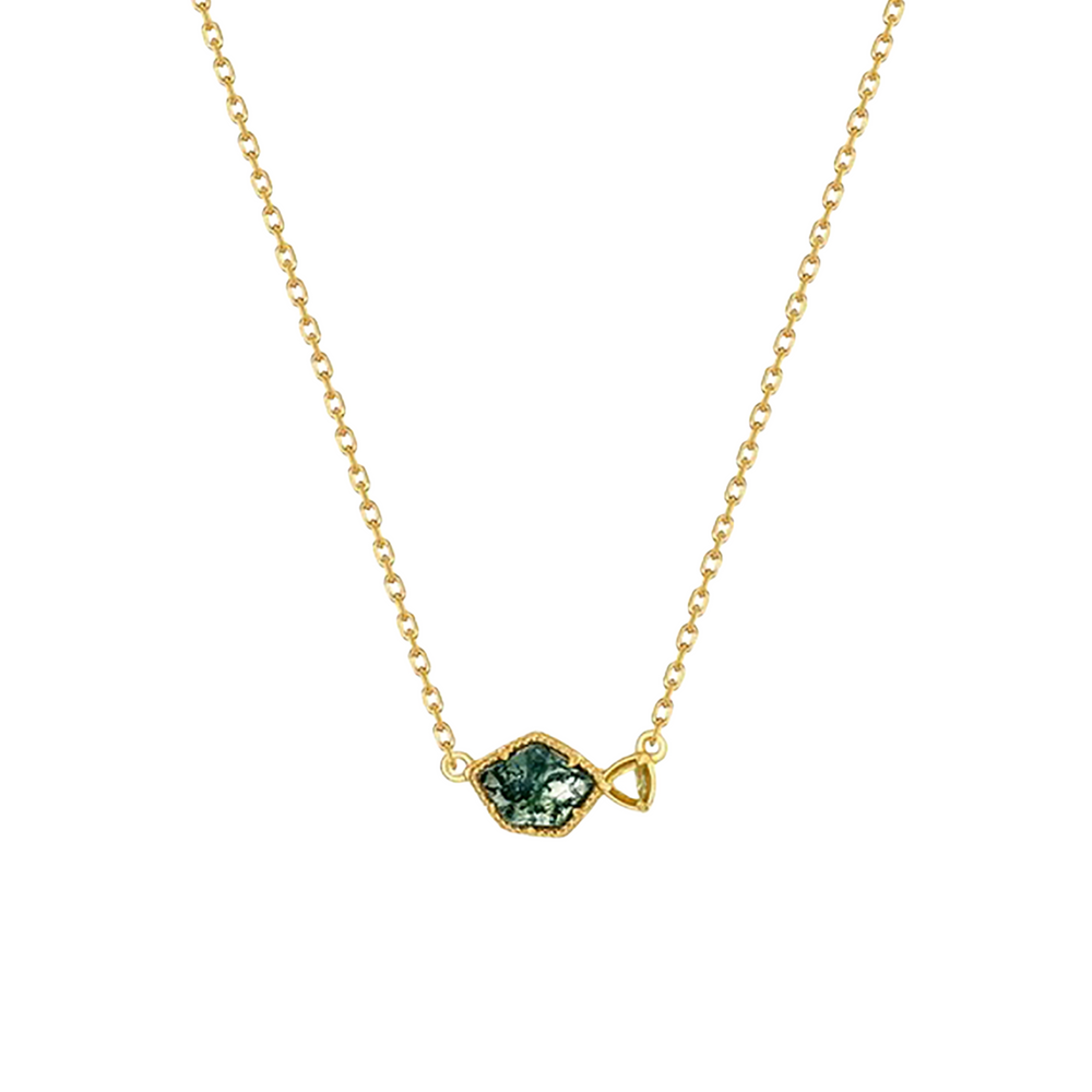 Mahault Moss Green Fish Necklace