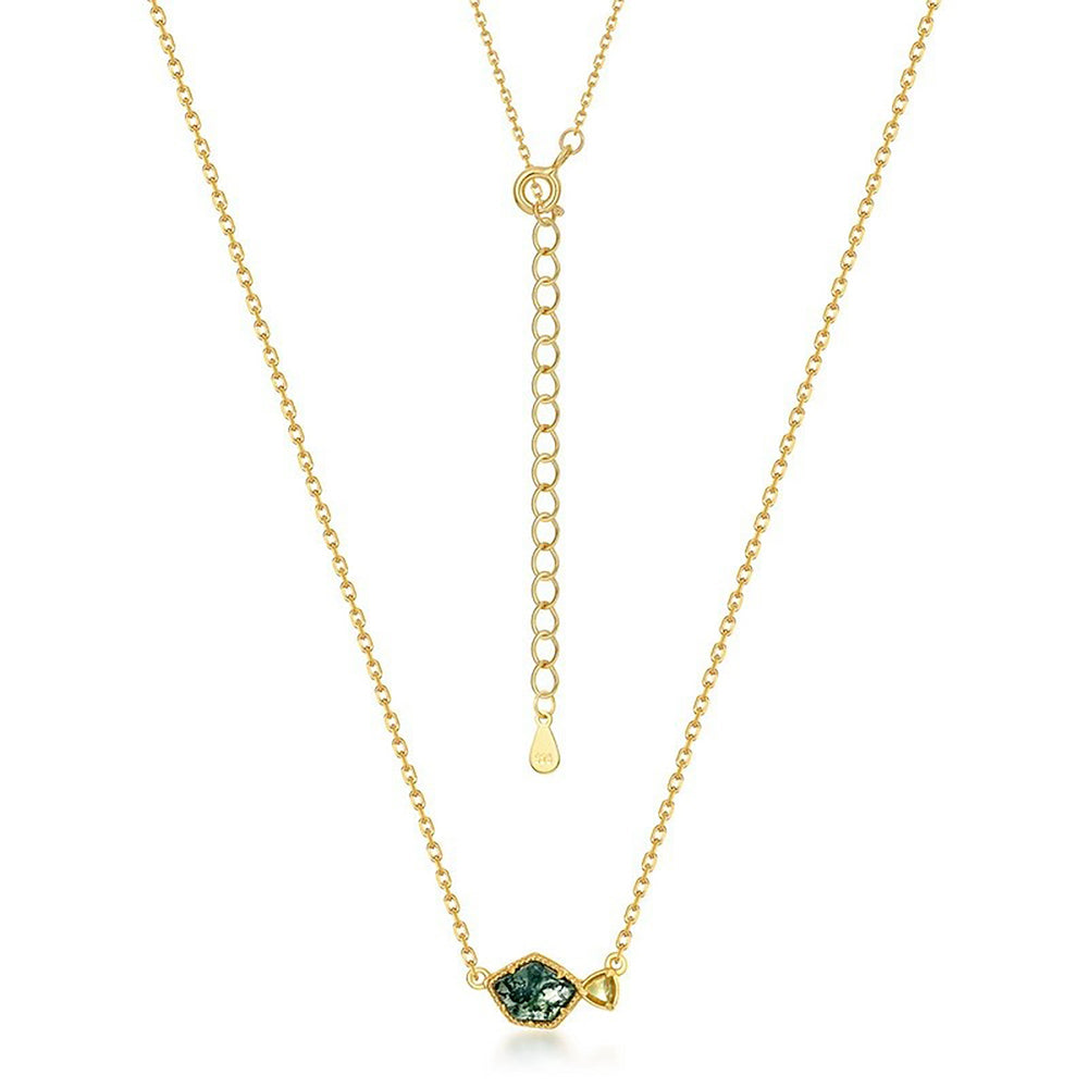 Mahault Moss Green Fish Necklace