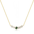 Maïa Baguette Moss Necklace