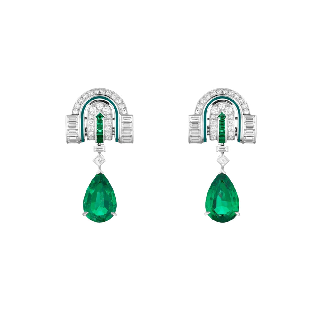 Malea Green Teardrop Earrings