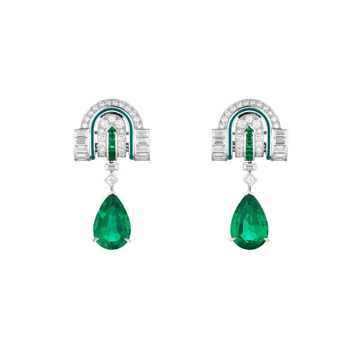 Malea Green Teardrop Earrings
