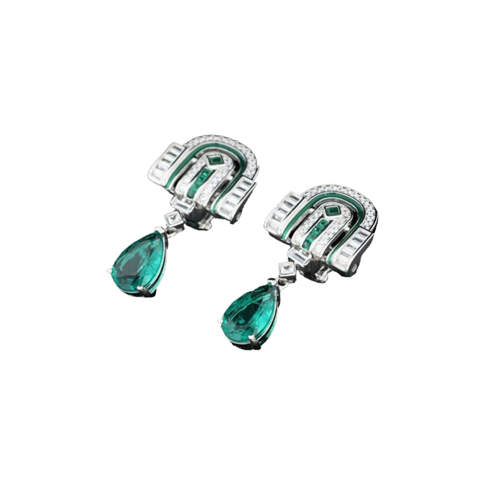 Malea Green Teardrop Earrings