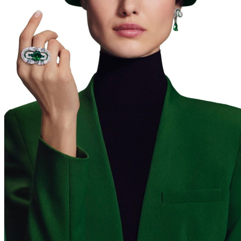 Malea Green Teardrop Earrings