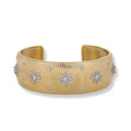 Malin 14K Gold Snowflake Open Bangle