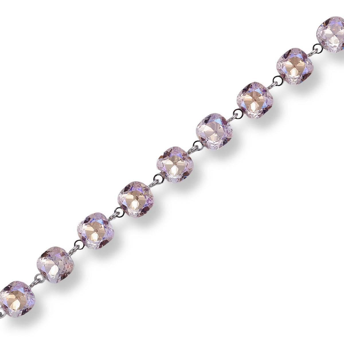 Malina Pink Cushion Crystal Bracelet