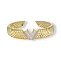 Malvina 14K Gold V Shape Open Bangle