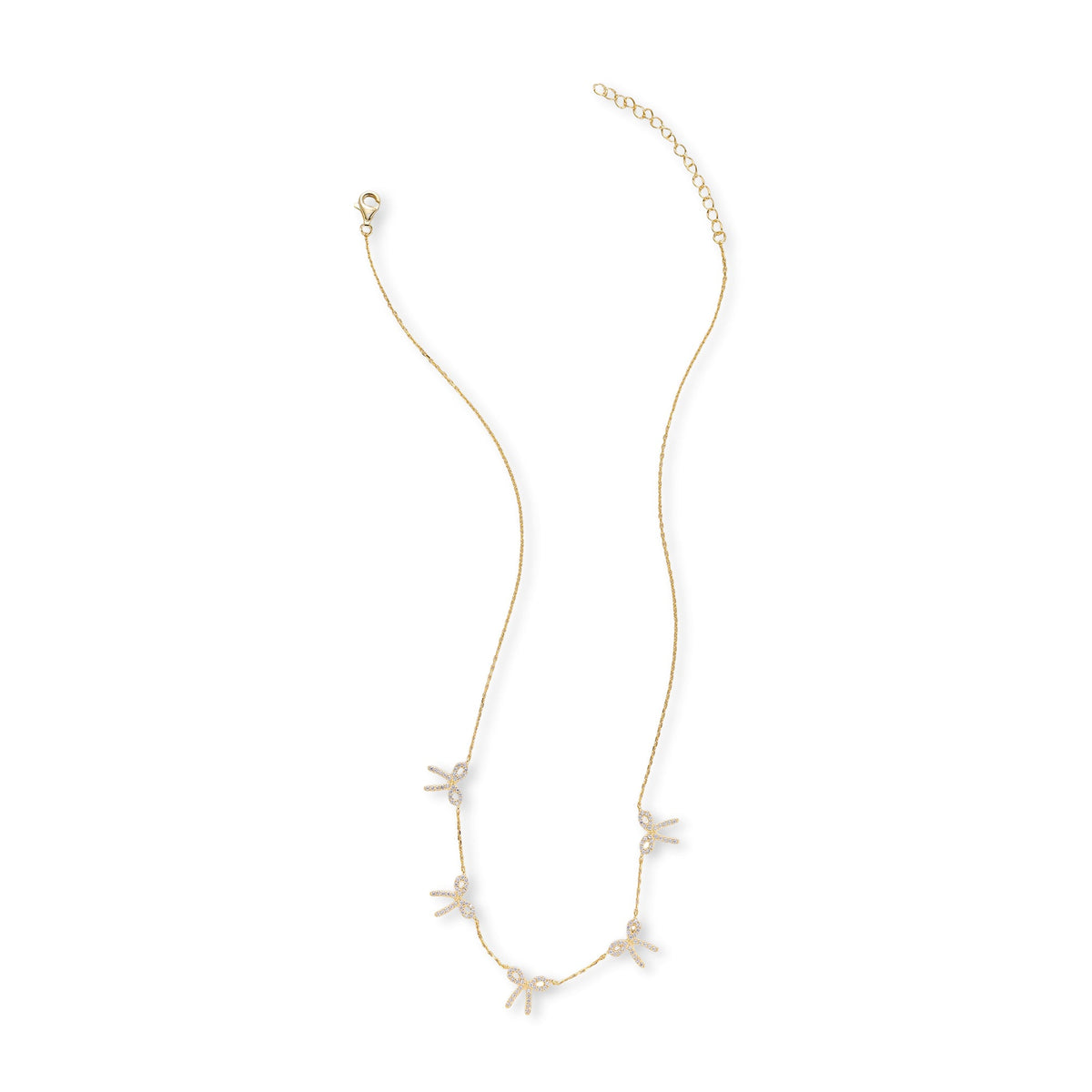 Manuela 14K Gold Delicate Bow Necklace