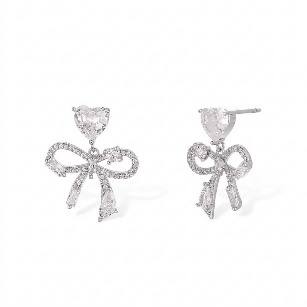Manuela 14K Gold Delicate Bow Earrings