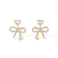 Manuela 14K Gold Delicate Bow Earrings