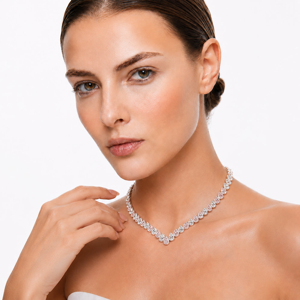 Maren Pink Teardrop Necklace