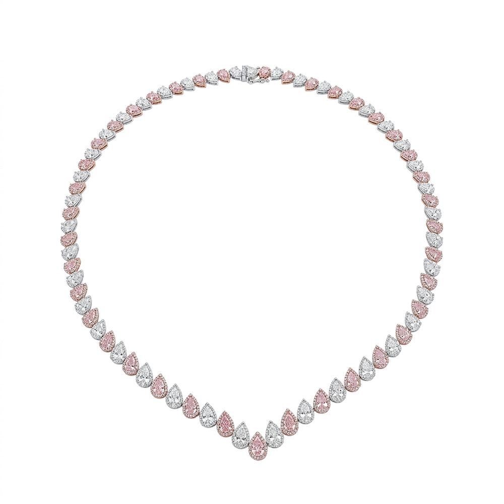 Maren Pink Teardrop Necklace