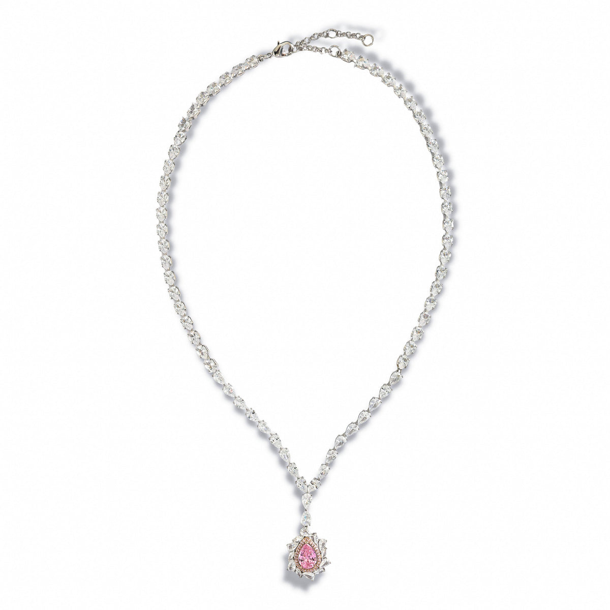 Margaux Pink Teardrop Necklace