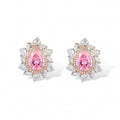 Margaux Pink Teardrop Stud Earrings