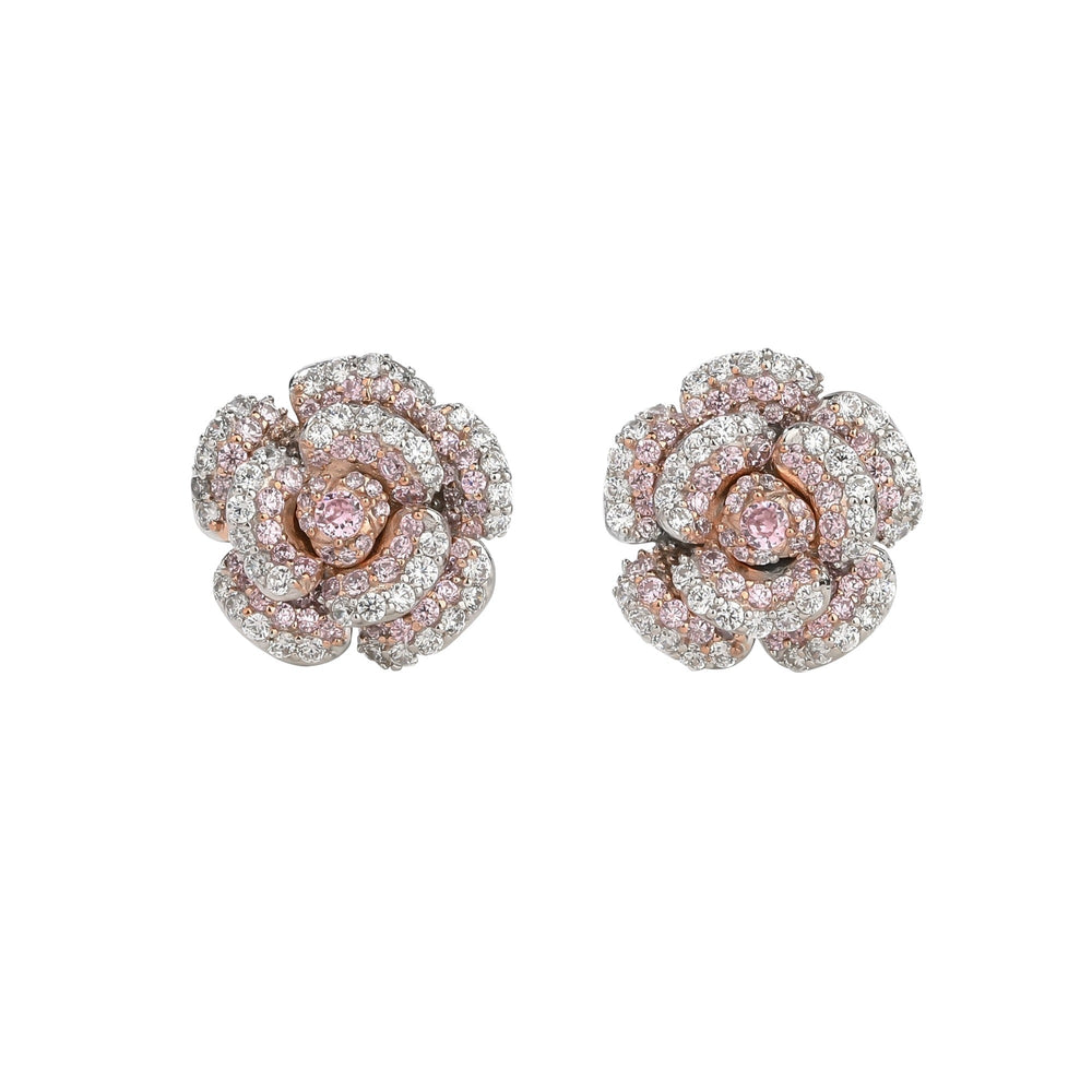 Maribel Rose Floral Stud Earrings
