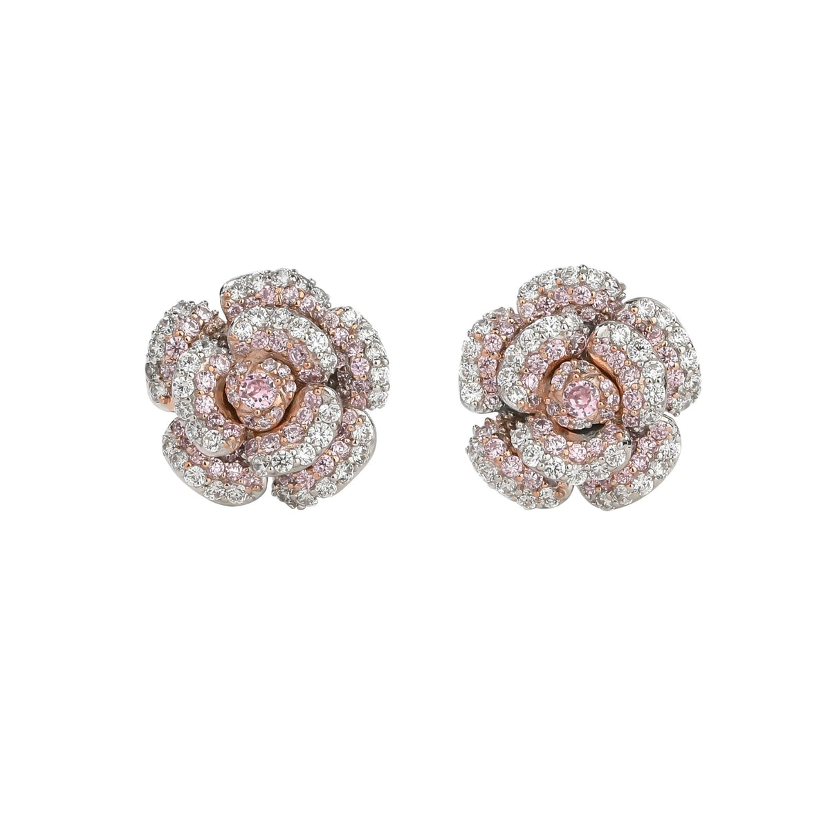 Maribel Rose Floral Stud Earrings