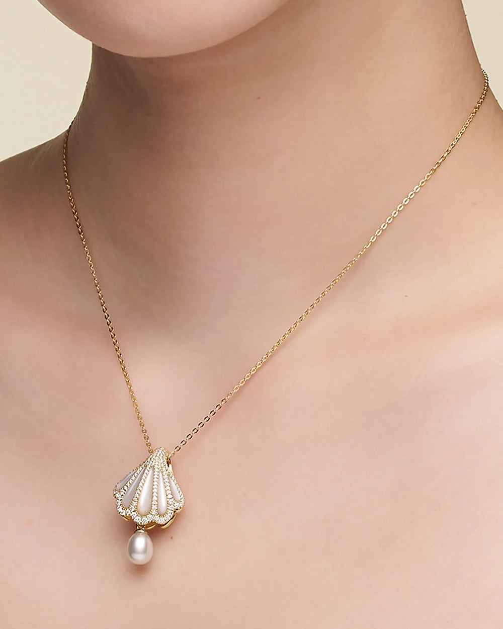 Marika 14K Yellow Gold Shell Pearl Necklace