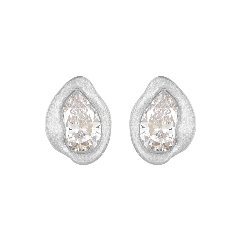 Marivonne 14K Gold Irregular Teardrop Earrings