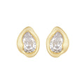 Marivonne 14K Gold Irregular Teardrop Earrings