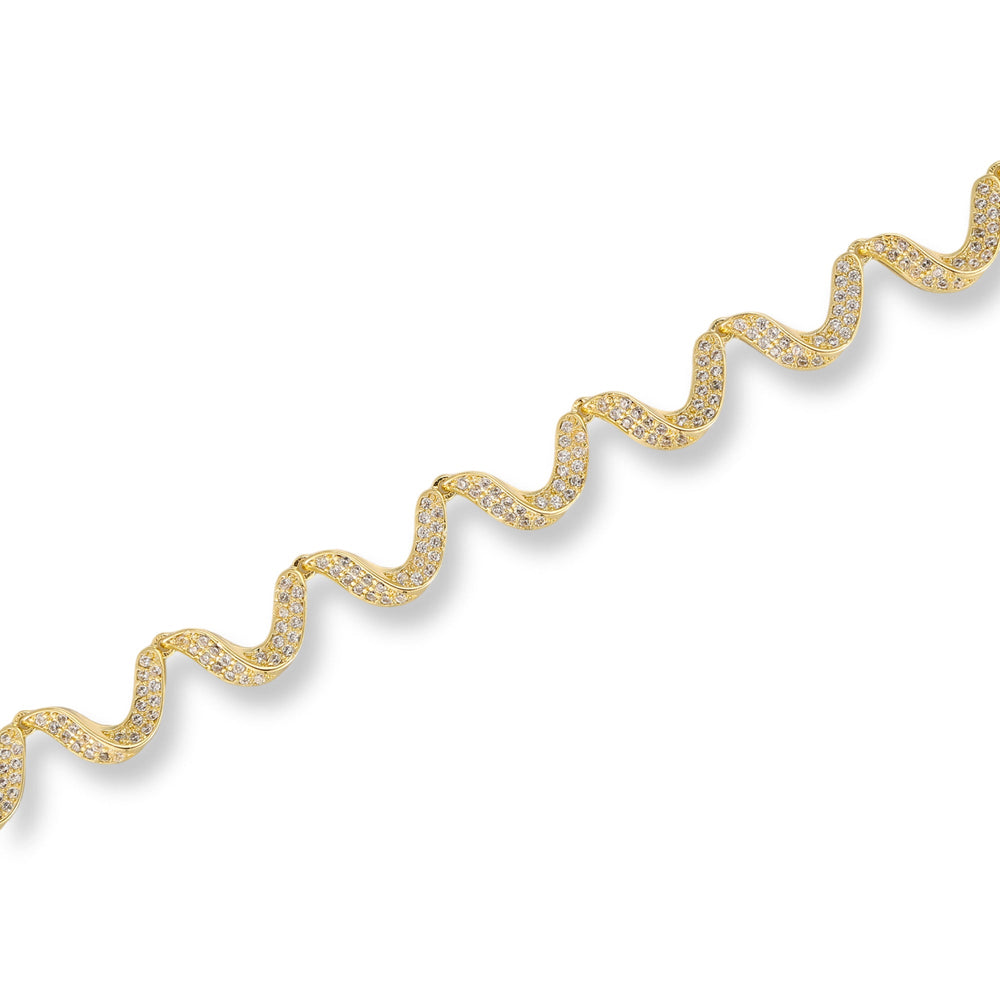 Marlen 14K Gold Wave Necklace