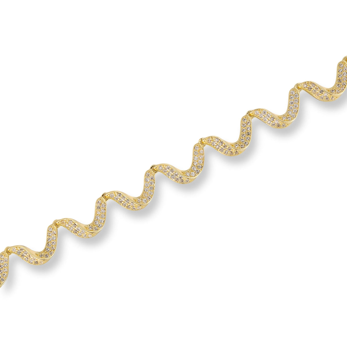 Marlen 14K Gold Wave Necklace