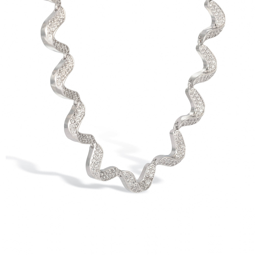 Marlen 14K Gold Wave Necklace