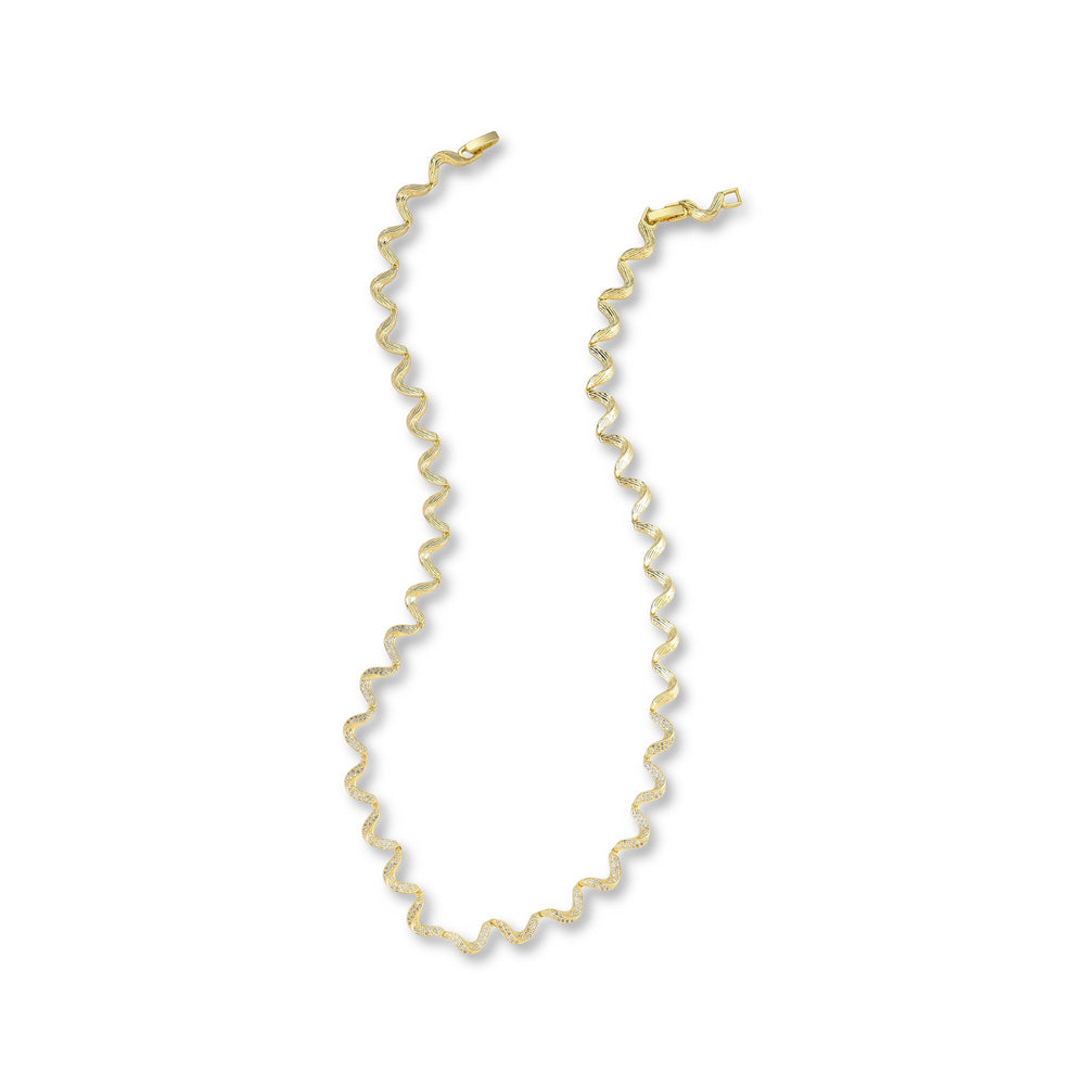 Marlen 14K Gold Wave Necklace