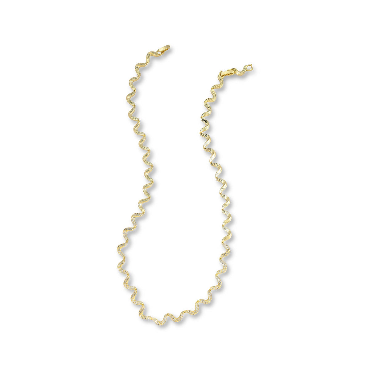 Marlen 14K Gold Wave Necklace
