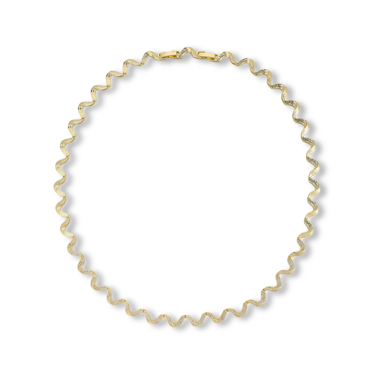 Marlen 14K Gold Wave Necklace