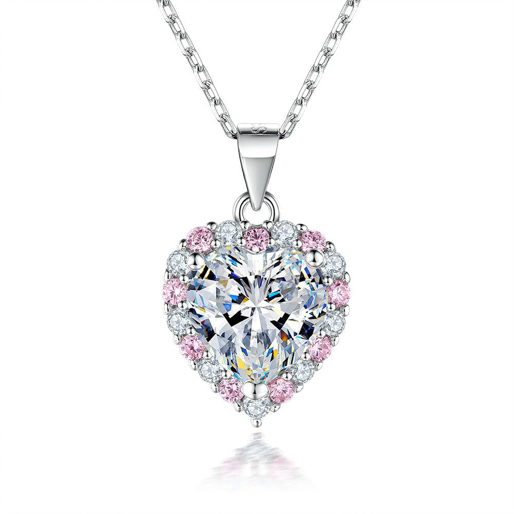 Maryline Pink Heart Necklace