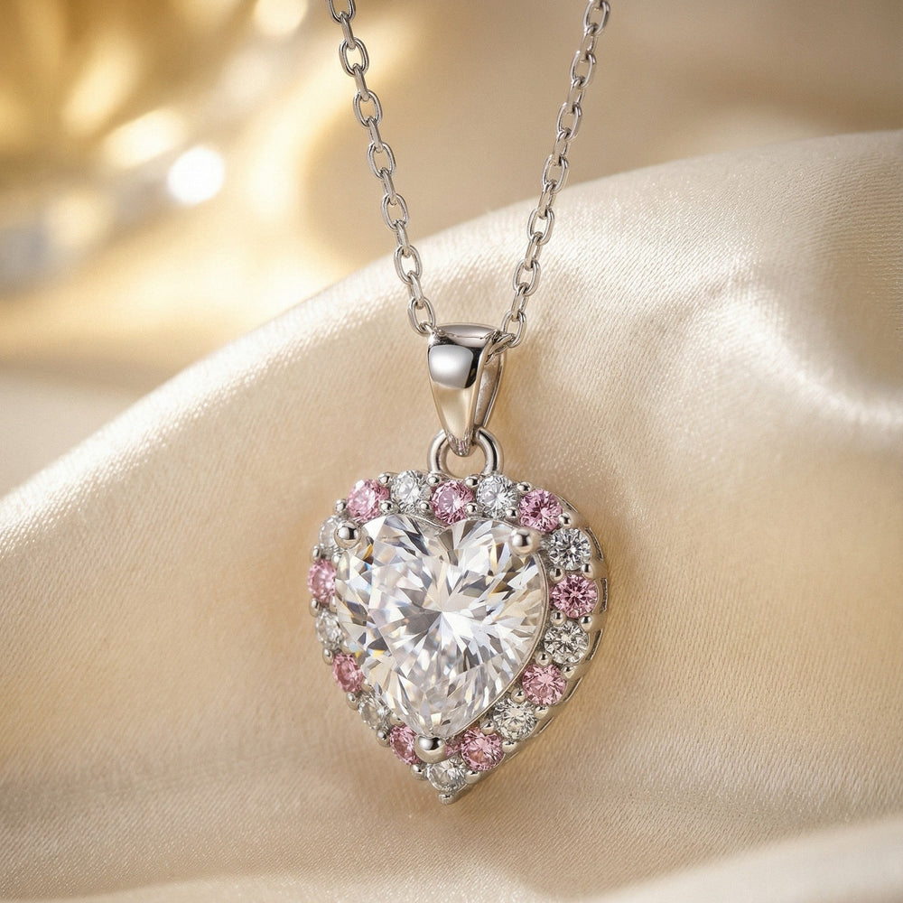 Maryline Pink Heart Necklace
