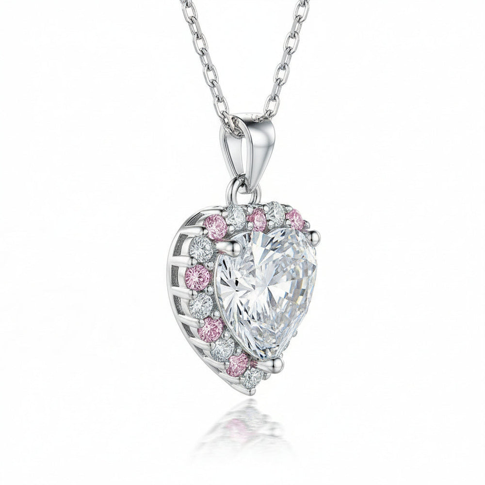 Maryline Pink Heart Necklace