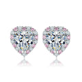 Maryline Pink Heart Stud Earrings