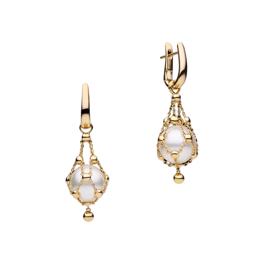 Mathilda 14K Yellow Gold Accent Pearl Earrings