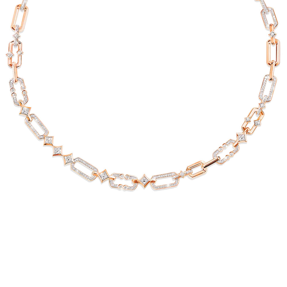 Meinhild 14K Gold Paperclip Rhombus Choker Necklace