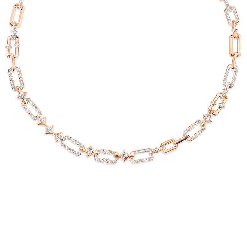 Meinhild 14K Gold Paperclip Rhombus Choker Necklace