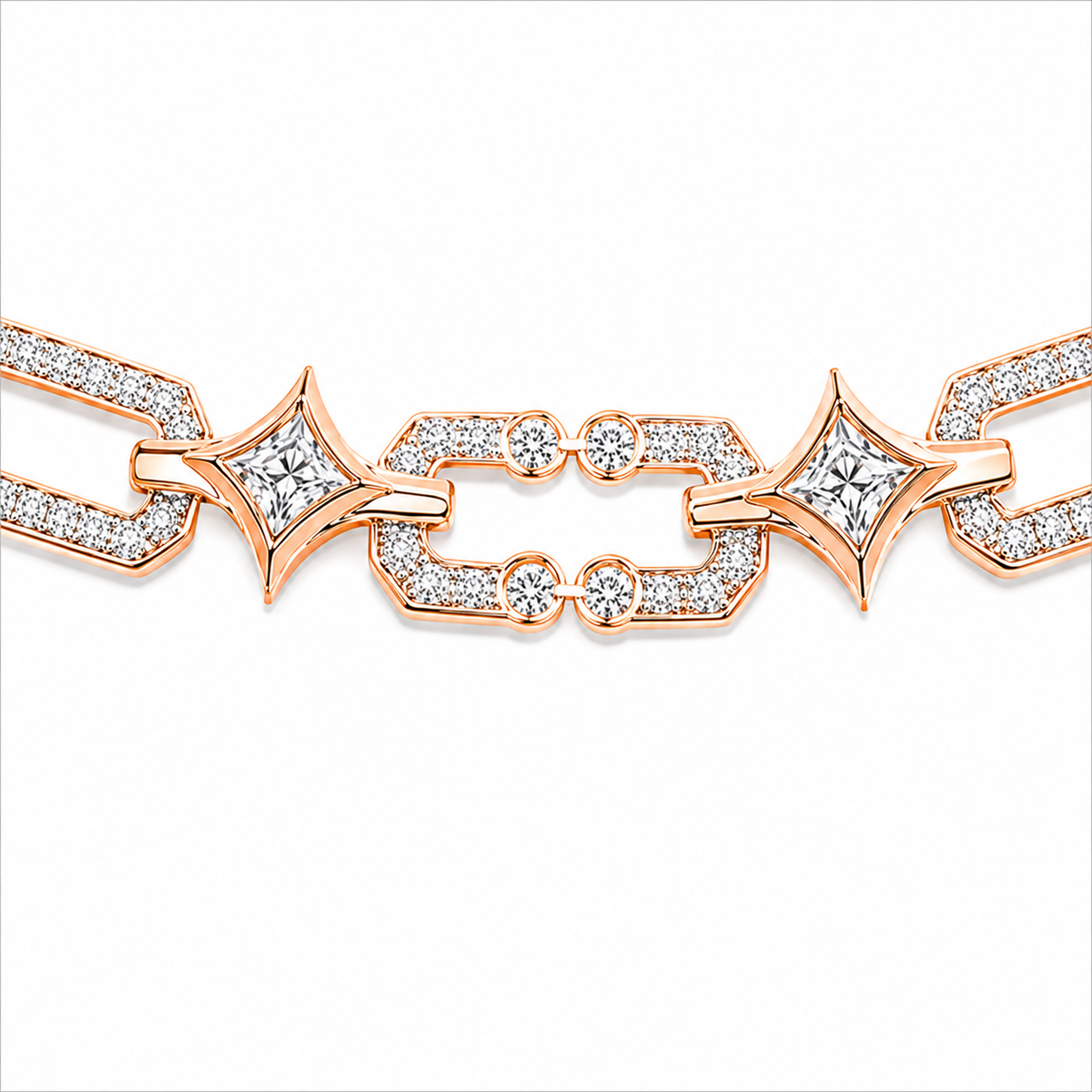 Meinhild 14K Gold Paperclip Rhombus Choker Necklace