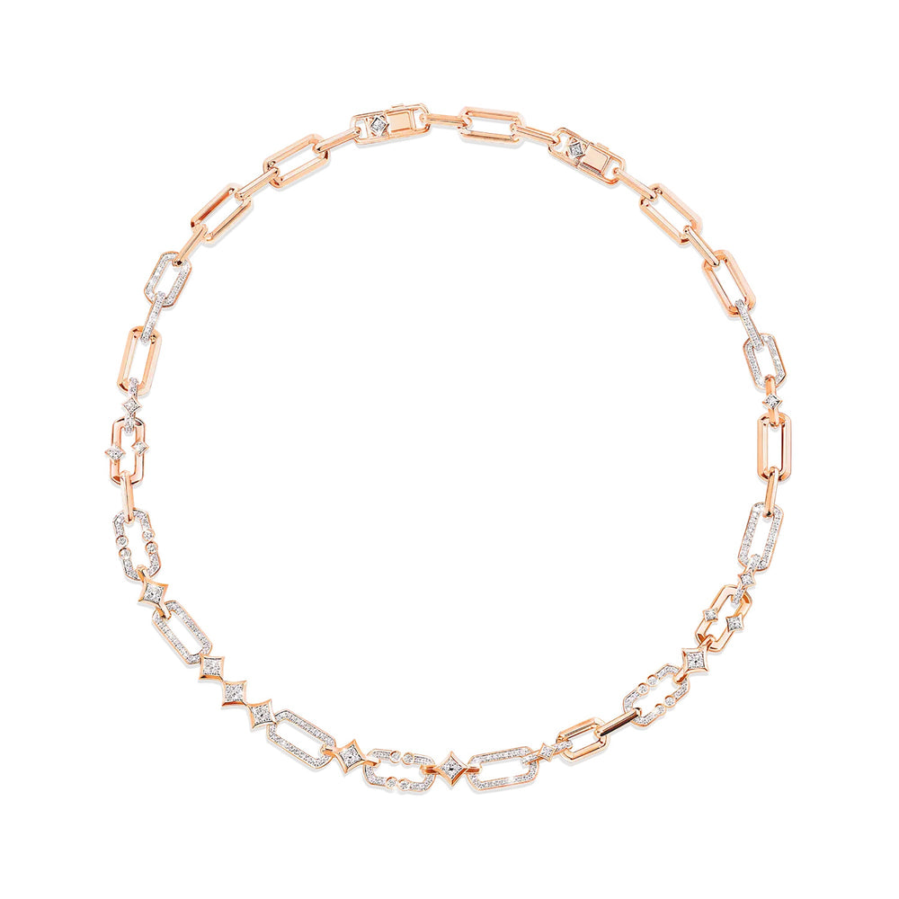Meinhild 14K Gold Paperclip Rhombus Choker Necklace