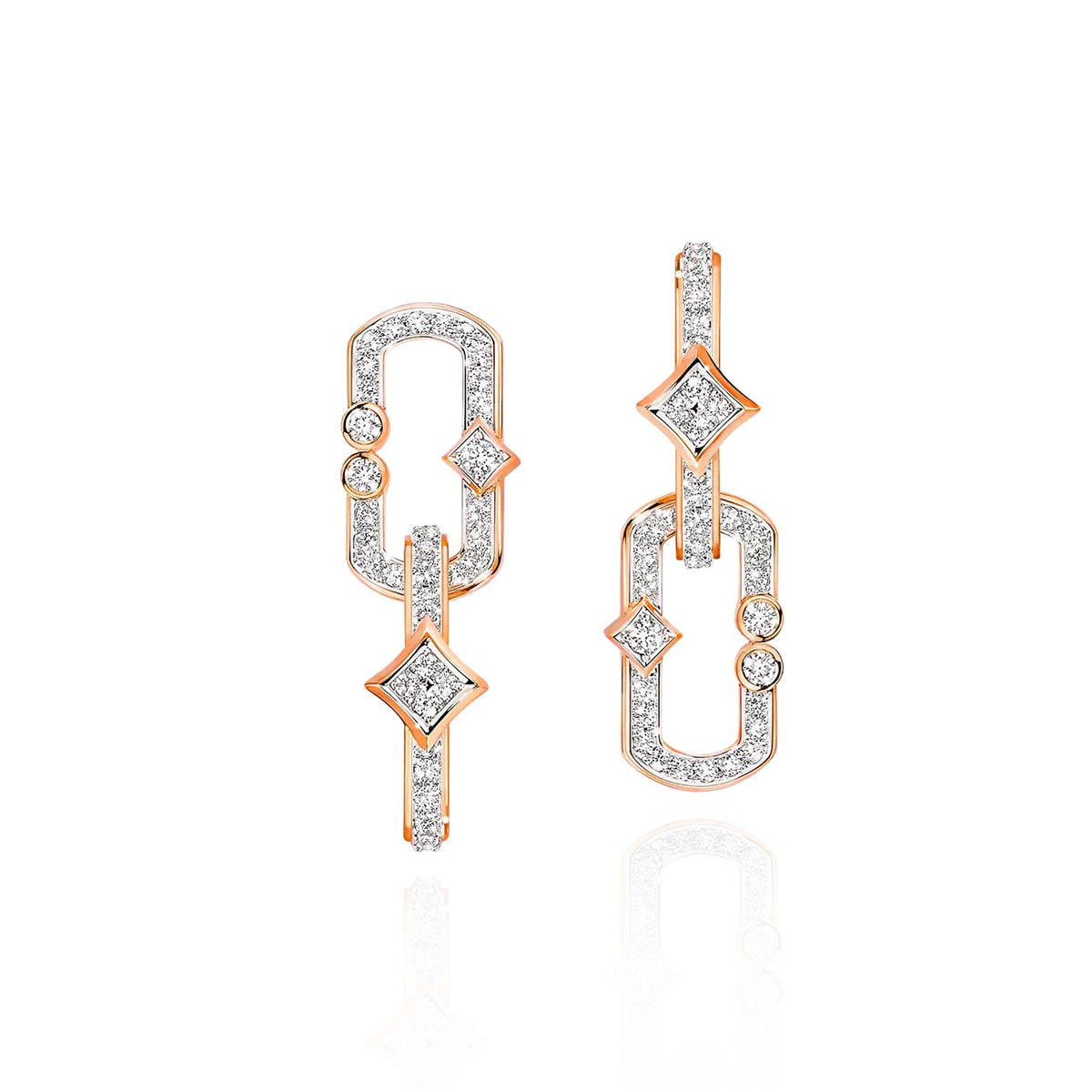 Meinhild 14K Gold Paperclip Rhombus Earrings