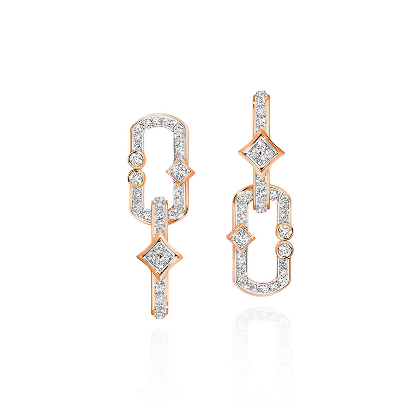 Meinhild 14K Gold Paperclip Rhombus Earrings