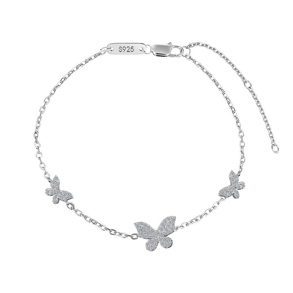 Meinlind White Butterfly Moissanite Bracelet