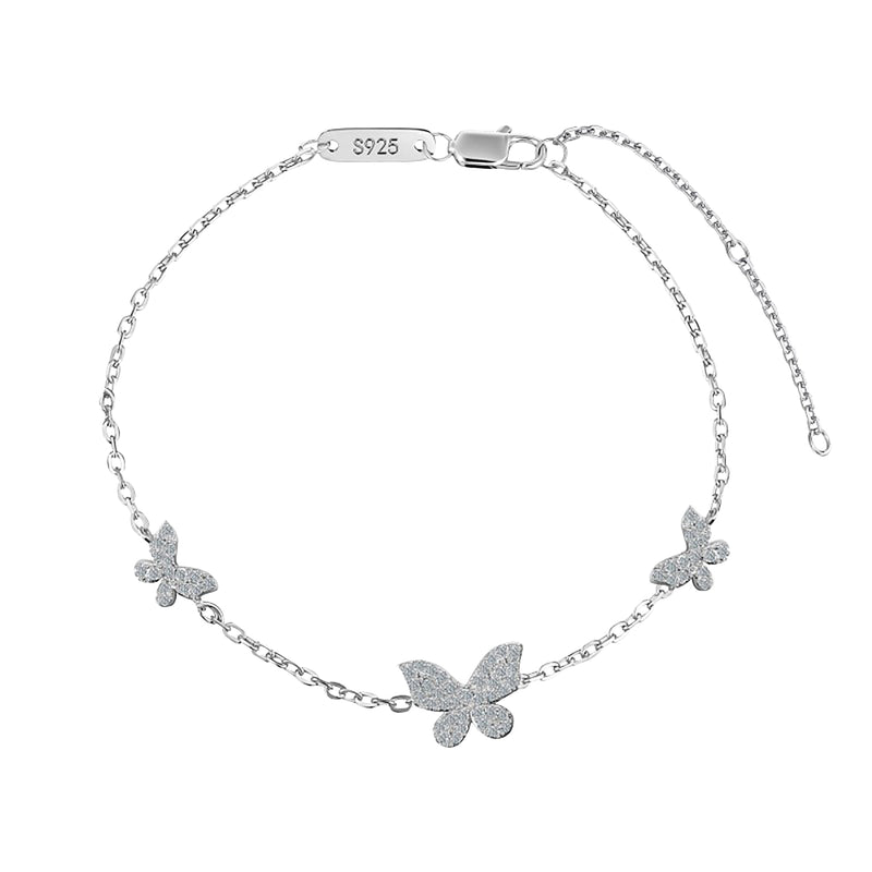 Meinlind White Butterfly Moissanite Bracelet