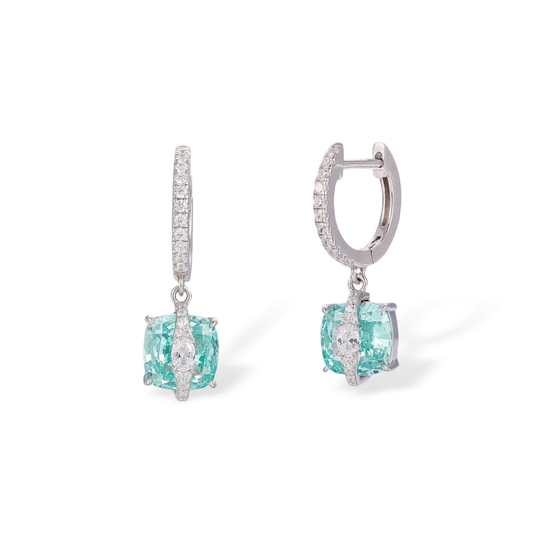 Meinrun Paraiba Cushion Earrings