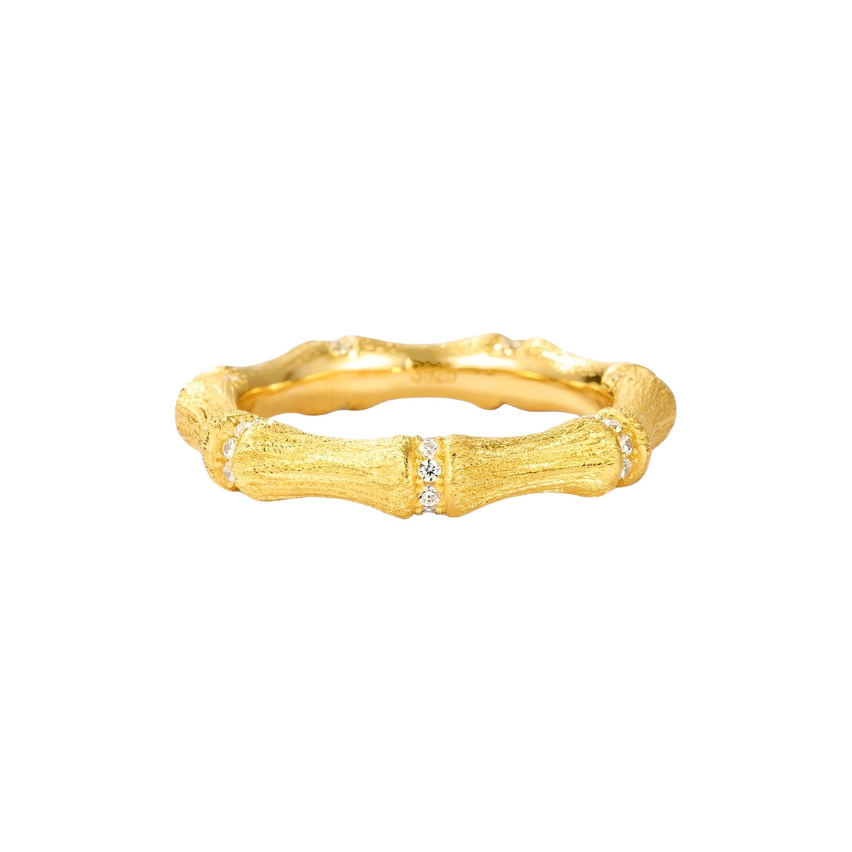Melanie 14K Gold Bamboo Ring
