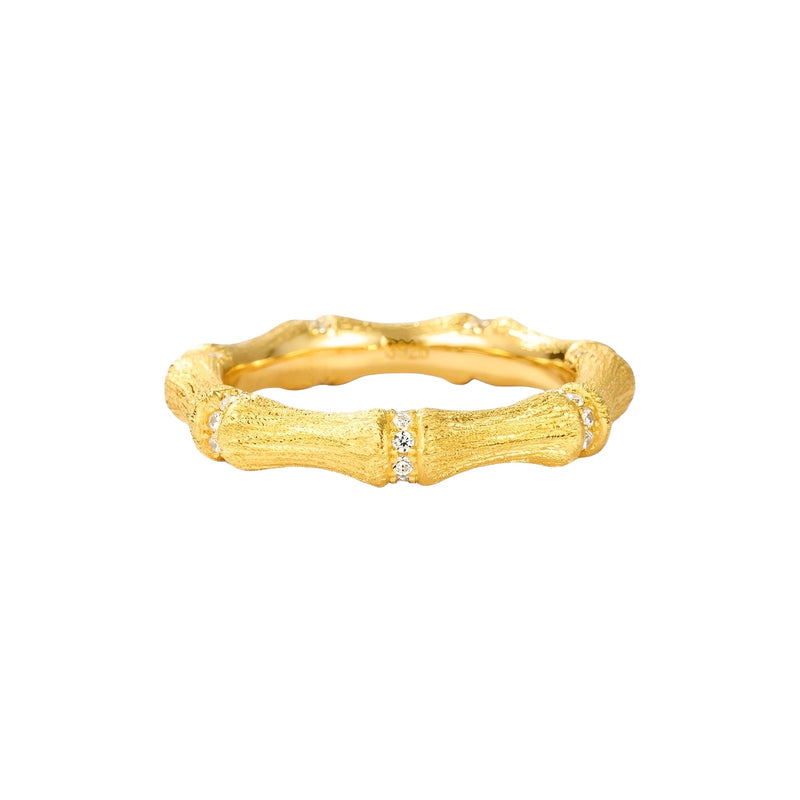 Melanie 14K Gold Bamboo Ring