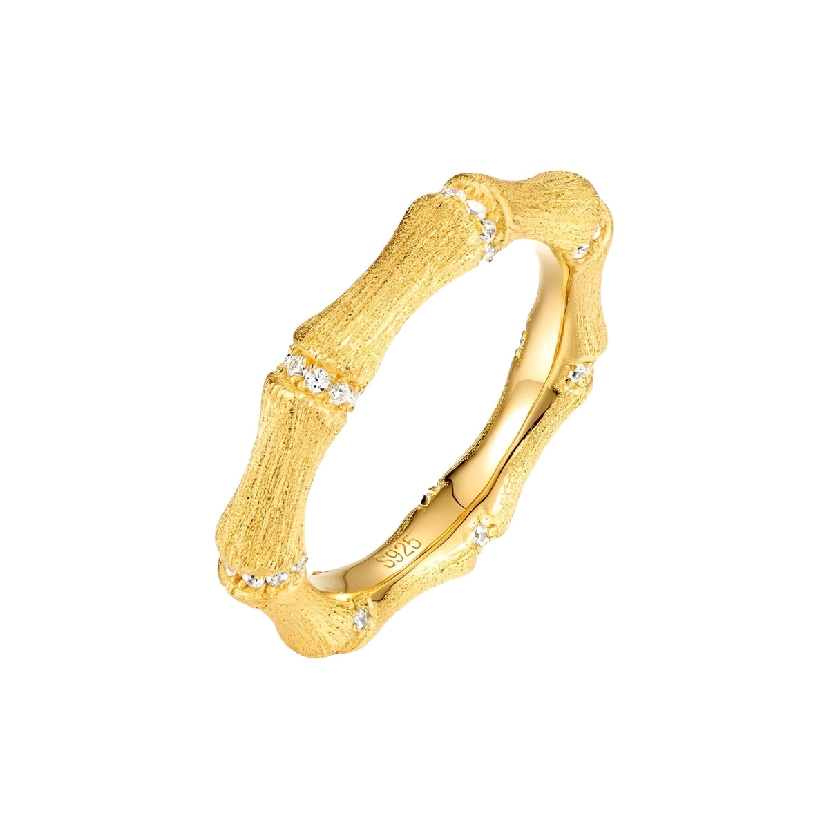 Melanie 14K Gold Bamboo Ring