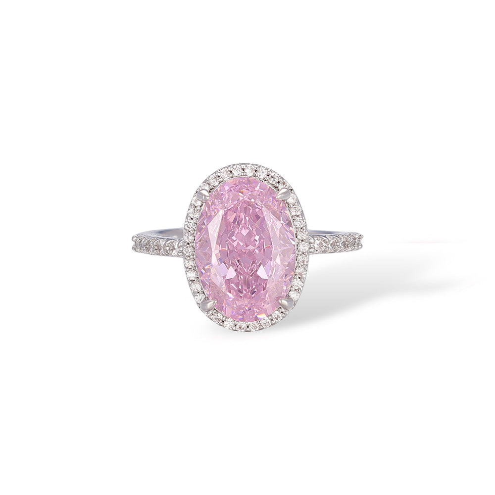 Melina Pink Oval Open Ring