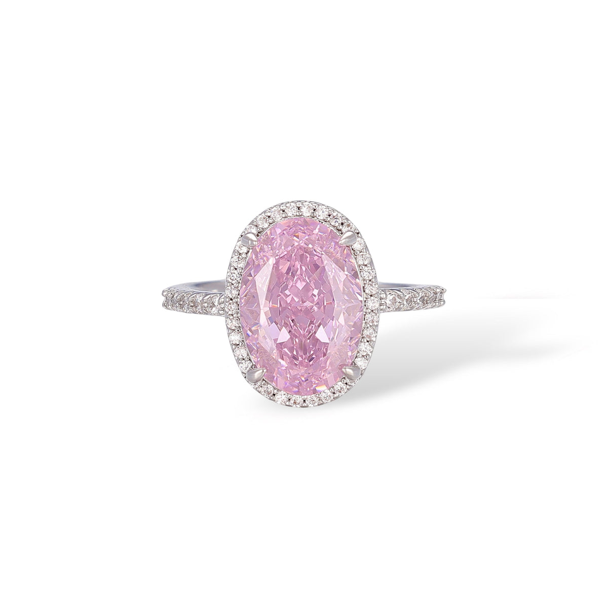 Melina Pink Oval Open Ring